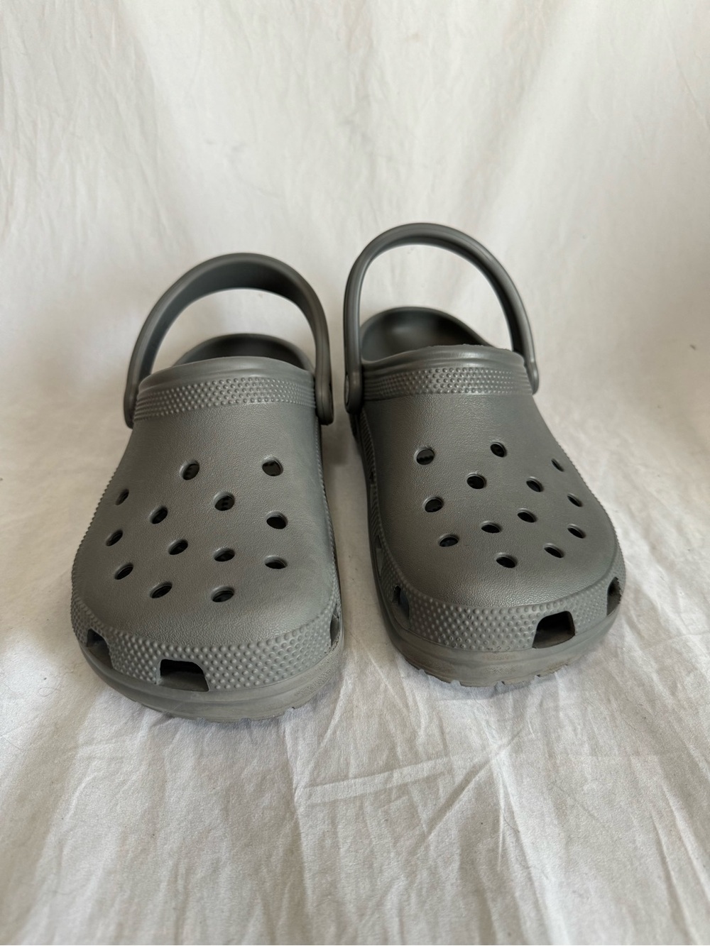 Crocs Shoes Womens 8 Mens 6 Gray Classic Clog Slip On Slide Sandals